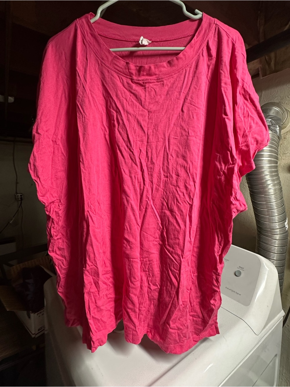 Women's Relaxed Crewneck Top - Hot Pink